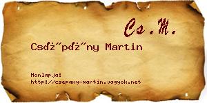 Csépány Martin névjegykártya