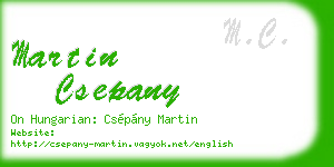 martin csepany business card