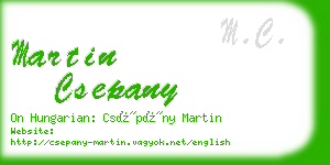 martin csepany business card